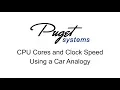 CPU Cores and Clock Speed - A Car Analogy