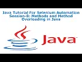 Java Training Session-8 Methods and Method Overloading in Java