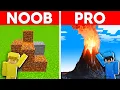 Noob vs Hacker I Cheated in a VOLCANO Build Challenge