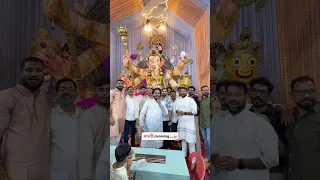 आरती Jamming Day 1 at Dombivli cha Maharaja 🙏🏻✨ | Sandesh Mhaske #Ganapati #Dombivli #shorts