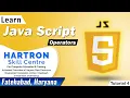Java Script Tutorial 4 Operators HARTRON SKILL CENTRE FATEHABAD