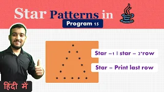 Star Pattern Program in Java - 15 Coding Wallah