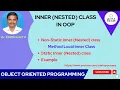 45 Method Local Inner Class Non-Static Nested Class and Static Inner Class Example