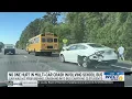 New Hanover Co Sheriff s Office responds to crash involving school bus