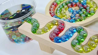 Marble Run ASMR ☆【Various wooden courses】Wooden Rail, An insect cage with water in it 158