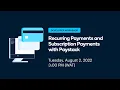 Developer Workshop Recurring Payments and Subscription Billing with Paystack