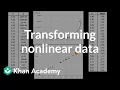 Transforming nonlinear data More on regression AP Statistics Khan Academy
