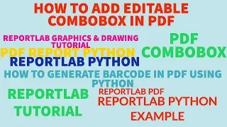 REPORTLAB REPORTLAB PYTHON TUTORIAL How To Add Combobox In Pdf File Using Python PART 46