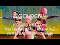 Lagu (LOWER KEY - Dm) Golden - HUNTR/X (KPop Demon Hunters) - Instrumental w/Backing Vocals (LYRICS)