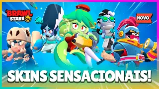 JOGUEI COM TODAS as NOVAS SKINS do BRAWL STARS e ELAS SÃO INCRÍVEIS!