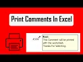 How to Print Comments in Microsoft Excel