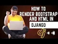 how to render the bootstrap and html in django how to render a html page in django Rising Tech