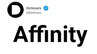 Affinity Meaning In English