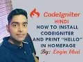 HOW TO INSTALL CODEIGNITER IN XAMPP HINDI