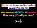 Direct and Inverse Variation Word Problems Eat Pi