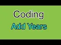Add years Python practice-34