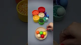 Reverse Beads Pouring ASMR ⭐🎧 | Pleasant Colors and Soothing Sounds