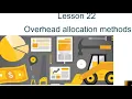 Lesson 22: Overhead Allocation Methods And Examples
