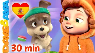 🤪 En la Bahía Parte 1  | Canciones Infantiles | Cinco Ranas Manchadas | Dave and Ava en Español 🤪