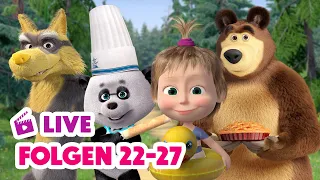 🔴 LIVE! Mascha und der Bär 🎬😍 Folgen 22 bis 27 anschauen 😍🎬 Watching episodes 22 to 27