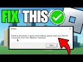 How To Fix Failed To Download or Apply Critical Settings Roblox