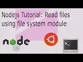 05 Nodejs Tutorial for Beginners Read files using file system module