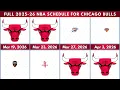 Chicago Bulls Full 2025-26 NBA Schedule
