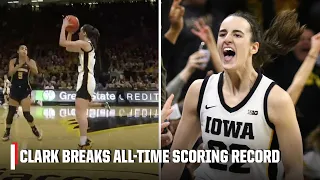 CAITLIN CLARK BREAKS NCAAW ALL-TIME SCORING RECORD ESPN College Basketball