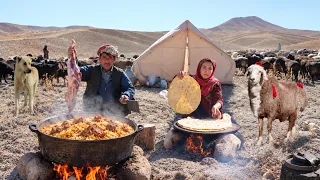 Afghan Shepherd’s Favorite Food! 🐐🔥 Cooking Goat Biryani in the Mountains of Afghanistan 