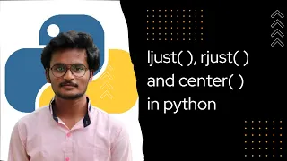 ljust rjust and center methods in python Rishi Kalyan