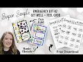 Free Printable w Card Sketch 2 Ways Emergency Kit 42 Get Well