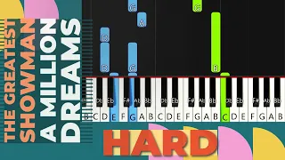Download The Greatest Showman - A Million Dreams - Piano Tutorial (HARD) | Play-Along Visuals MP3