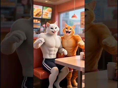 The fat cats fell in love with the smart cats at first sight😥😥#facts #animals #shorts
