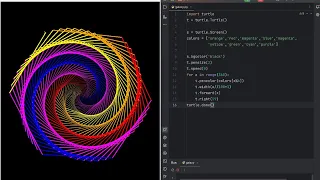 Galactic Whirlpool Design Using Python Turtle ASMR - No Talking