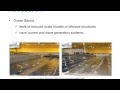 Numerical simulations of wave-current flow in an ocean basin