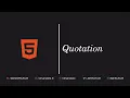 HTML Quotation HTML Tutorial for Beginners in Marathi
