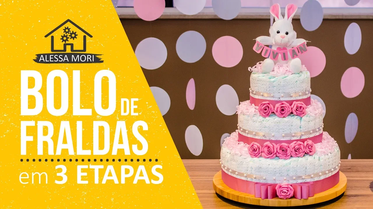 Bolo de fraldas (SEM DANIFICAR AS FRALDAS)