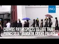 Crowds pay respects to late Thai Princess at Bangkok Grand Palace