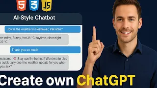 Build an AI Chatbot UI with HTML CSS JavaScript Chatbot Website Design