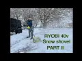 Ryobi Cordless Snow Shovel 1-year update 40V