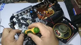 اصلاح راديو ومسجل ناشونال صينى قاطع صوت سبب المشكله وحلها خطوه خطوه 