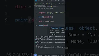 Python Basics TUPLES SETS in Under a Minute