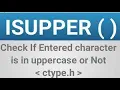 isupper function in c