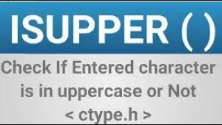 isupper function in c