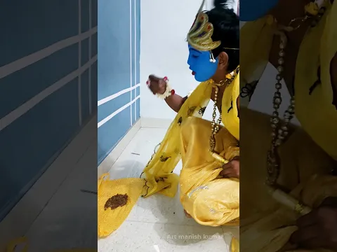🥰Wo krishna hai 😍 Janmashtami special #shorts #krishna #janmashtami #artmanishkumar