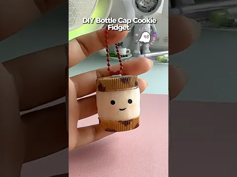 DIY Bottle Cap Cookie Fidget 🤩✨#shorts #art #diy #craft #youtubeshorts