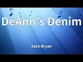 Zach Bryan - DeAnn's Denim (Lyrics)