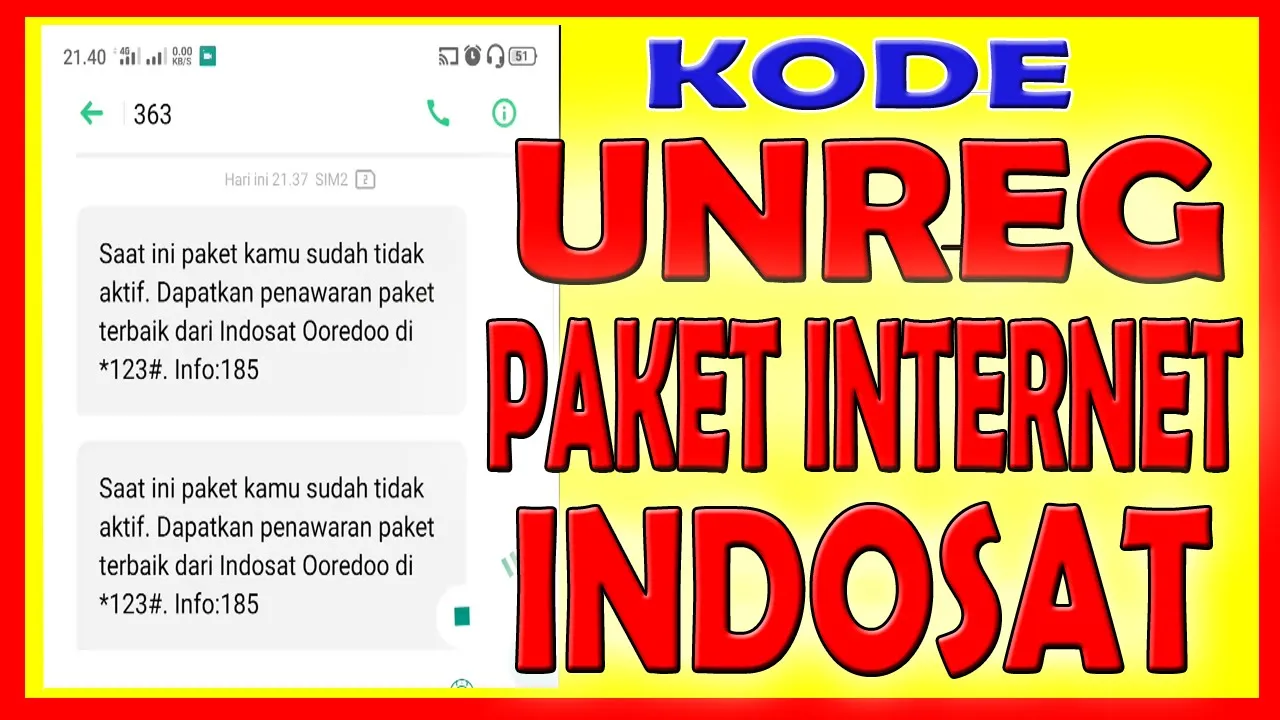 cara berhenti/UNREG berlangganan paket Internet Indosat