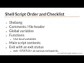 013 Shell Script Checklist and Template