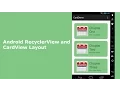Android RecyclerView and CardView Layout